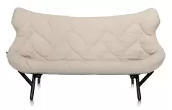 Canapea Kartell Foliage design Patricia Urquiola cadru negru tapiterie Trevira beige imagine