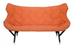 Canapea Kartell Foliage design Patricia Urquiola cadru negru tapiterie Trevira orange imagine