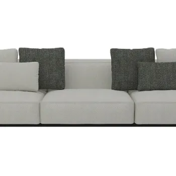 Canapea Kartell Largo design Piero Lissoni cu trei locuri Gubbio Ecru imagine