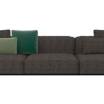 Canapea Kartell Largo design Piero Lissoni cu trei locuri Gubbio Taupe imagine