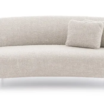 Canapea Kartell Lunam design Patricia Urquiola 200cm tapiterie Curly alb imagine