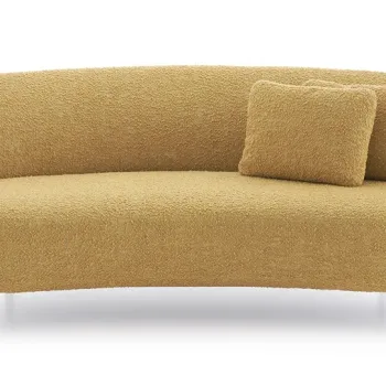 Canapea Kartell Lunam design Patricia Urquiola 200cm tapiterie Curly galben acid imagine