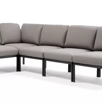 Canapea modulara exterior Nardi Komodo 5 294x154cm cadru antracit perne gri komodo imagine