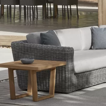 Canapea modulara exterior Point Heritage cu 2 locuri brat stanga structura aluminiu cadru gri textil gri G2 1252 imagine