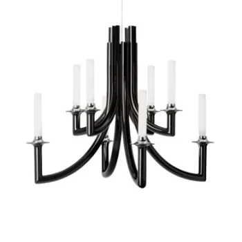 Candelabru Kartell Khan design Philippe Starck d 77cm 8x max 5W E14 negru imagine