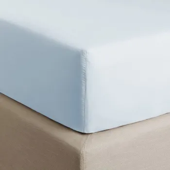 Cearceaf de pat cu elastic Descamps Coton Soyeux 200x200cm  Givre imagine