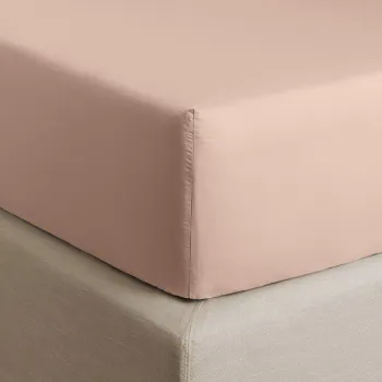 Cearceaf de pat cu elastic Descamps Sublime 160x200cm  Rose des Sables imagine