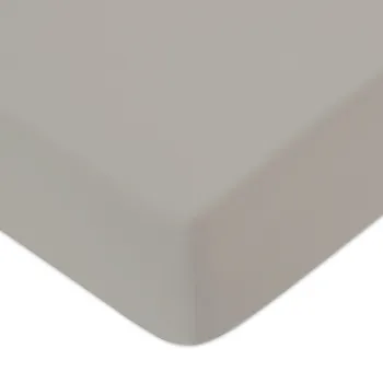 Cearceaf de pat cu elastic Descamps Unis Satin 160x200cm Natur imagine