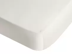 Cearceaf de pat cu elastic Descamps Unis Satin 90x200cm Crem imagine