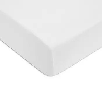 Cearceaf de pat cu elastic Tommy Hilfiger Unis Satin 160x200cm Alb imagine