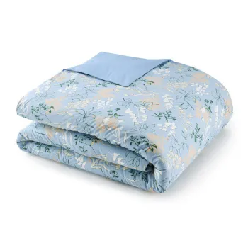 Cearceaf pentru pilota Jardin Secret Embellie 200x200cm  Albastru Arctique imagine