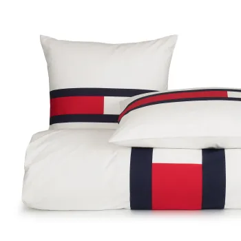 Cearceaf pentru pilota Tommy Jeans TJ Flag 200x200cm alb imagine