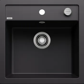 Chiuveta bucatarie Blanco Dalago 5 515x510mm ventil automat Silgranit negru imagine