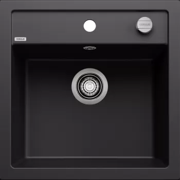 Chiuveta bucatarie Blanco Dalago 5 515x510mm ventil automat Silgranit negru imagine