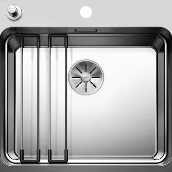 Chiuveta bucatarie Blanco Etagon 500-IF/A 540x500mm 2 sine glisante ventil automat inox lucios satinat imagine