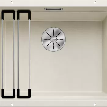 Chiuveta bucatarie Blanco Etagon 500-U 530x460mm 2 sine glisante montare sub blat Silgranit alb antic imagine