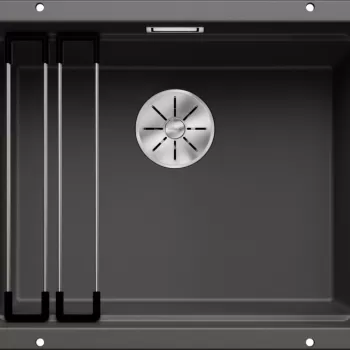 Chiuveta bucatarie Blanco Etagon 500-U 530x460mm 2 sine glisante montare sub blat Silgranit gri piatra imagine
