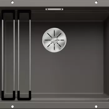 Chiuveta bucatarie Blanco Etagon 500-U 530x460mm 2 sine glisante montare sub blat Silgranit gri vulcan imagine