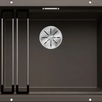 Chiuveta bucatarie Blanco Etagon 500-U 530x460mm 2 sine glisante montare sub blat Silgranit maro cafea imagine