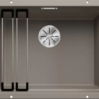 Chiuveta bucatarie Blanco Etagon 500-U 530x460mm 2 sine glisante montare sub blat Silgranit maro trufe imagine