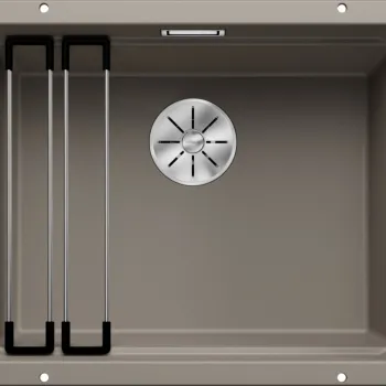 Chiuveta bucatarie Blanco Etagon 500-U 530x460mm 2 sine glisante montare sub blat Silgranit maro trufe imagine