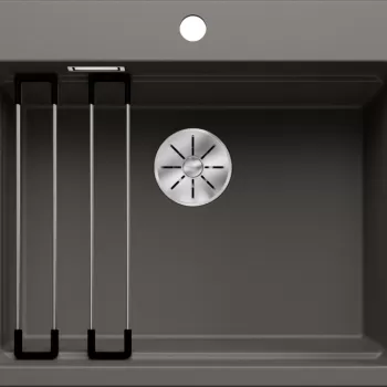 Chiuveta bucatarie Blanco Etagon 6 600x510mm 2 sine glisante Silgranit gri vulcan imagine