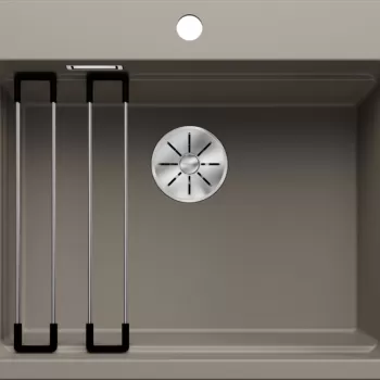 Chiuveta bucatarie Blanco Etagon 6 600x510mm 2 sine glisante Silgranit maro trufa imagine