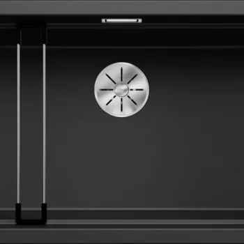 Chiuveta bucatarie Blanco Etagon 700-U 730x460mm 2 sine glisante montare sub blat Silgranit negru imagine
