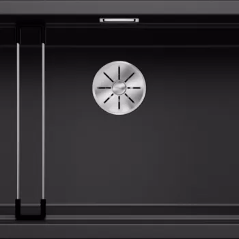 Chiuveta bucatarie Blanco Etagon 700-U 730x460mm 2 sine glisante montare sub blat Silgranit negru imagine