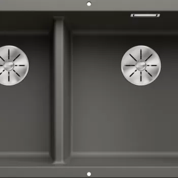 Chiuveta bucatarie Blanco Subline 430/270-U 755x460mm montare sub blat Silgranit gri vulcan imagine