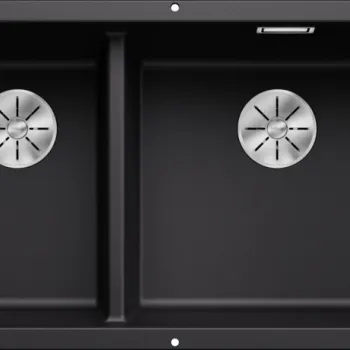 Chiuveta bucatarie Blanco Subline 430/270-U 755x460mm montare sub blat Silgranit negru imagine