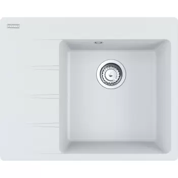 Chiuveta bucatarie fragranite Franke Centro CNG 611/211-62 ST picurator stanga 62x50cm Bianco imagine