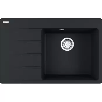 Chiuveta bucatarie fragranite Franke Centro CNG 611/211-78 ST picurator stanga 78x50cm matte black imagine