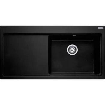 Chiuveta bucatarie fragranite Franke Mythos MTG 611-100 ST picurator stanga 1000x515mm Nero imagine