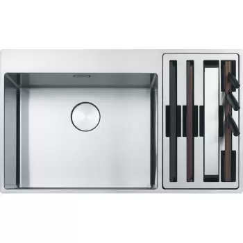 Chiuveta bucatarie Franke Box Center BWX 220-54-27 picurator dreapta 860x510mm inox satinat imagine