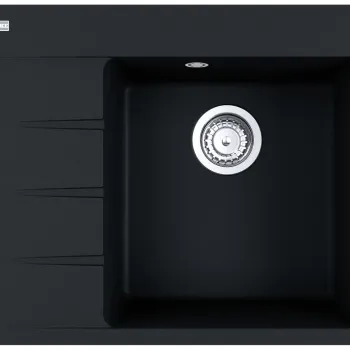 Chiuveta bucatarie Franke Centro CNG 611/211-62 DR picurator dreapta 62x50cm fragranite Nero imagine