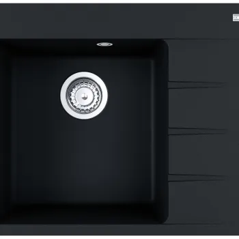 Chiuveta bucatarie Franke Centro CNG 611/211-62 ST picurator stanga 62x50cm fragranite Nero imagine