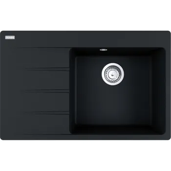 Chiuveta bucatarie Franke Centro CNG 611/211-78 DR  picurator dreapta  78x50cm  fragranite  Nero imagine