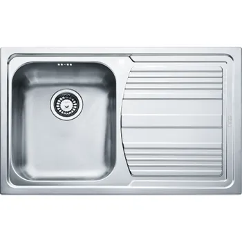 Chiuveta bucatarie Franke Logica Line LLL 611 picurator stanga 790x500 margine Slim sifon inclus inox anticalcar imagine