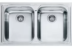Chiuveta bucatarie Franke Logica Line LLX 620 cu 2 cuve 790x500mm inox lucios imagine