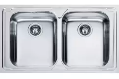 Chiuveta bucatarie Franke Logica Line LLX 620-L cu 2 cuve 860x500mm inox lucios imagine