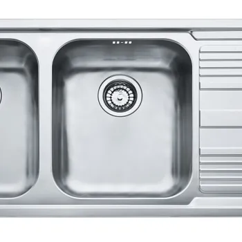 Chiuveta bucatarie Franke Logica Line LLX 621 cu 2 cuve  picurator stanga  1160x500mm  inox lucios imagine