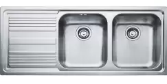 Chiuveta bucatarie Franke Logica Line LLX 621 cu 2 cuve picurator stanga 1160x500mm inox lucios imagine