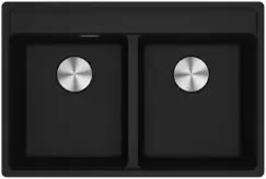 Chiuveta bucatarie Franke Maris MRG 620-35-35 TL cu doua cuve 760x510mm fragranite Nero imagine