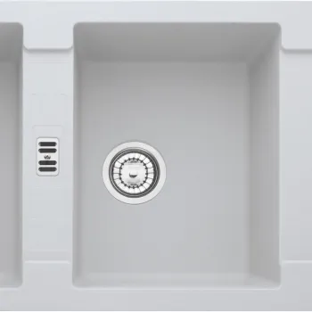 Chiuveta bucatarie Franke Maris MRG 621 reversibila  1160x500mm  tehnologie Sanitized  fragranite  Bianco imagine