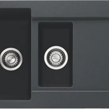 Chiuveta bucatarie Franke Maris MRG 651 reversibila 970x500mm tehnologie Sanitized fragranite Nero imagine