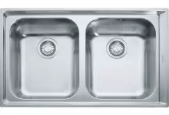 Chiuveta bucatarie Franke Neptune NEX 620 cu 2 cuve 860x510mm inox lucios imagine