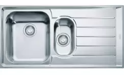 Chiuveta bucatarie Franke Neptune NEX 651 2 cuve inegale picurator dreapta 1000x510mm inox lucios imagine