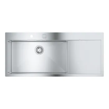 Chiuveta bucatarie Grohe K1000 80 -S 116/52 1.0 rh  1160x520 mm  picurator stanga  inox imagine