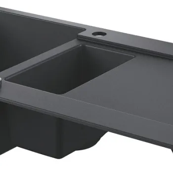 Chiuveta bucatarie Grohe K500 60 -C cu doua cuve inegale  1000x500mm  compozit  granite black imagine